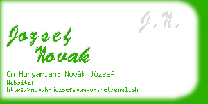 jozsef novak business card