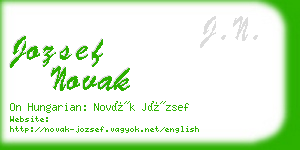 jozsef novak business card
